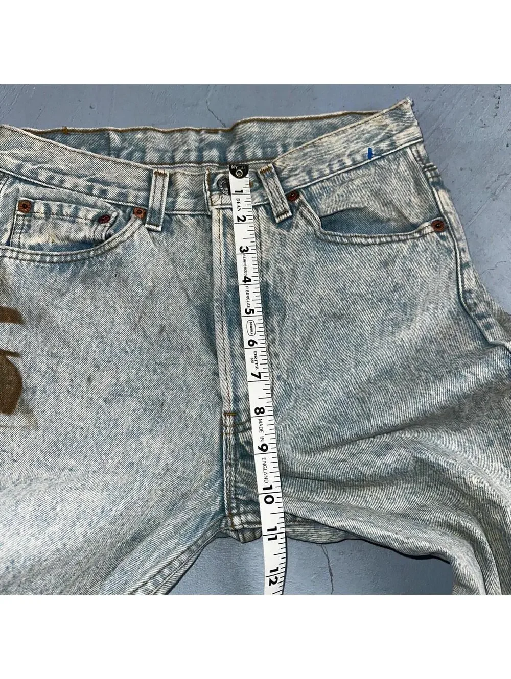 Levis 501 Vintage 90s USA XX Straight Leg Jeans Blue Light Wash 30x34 Act 27x34
